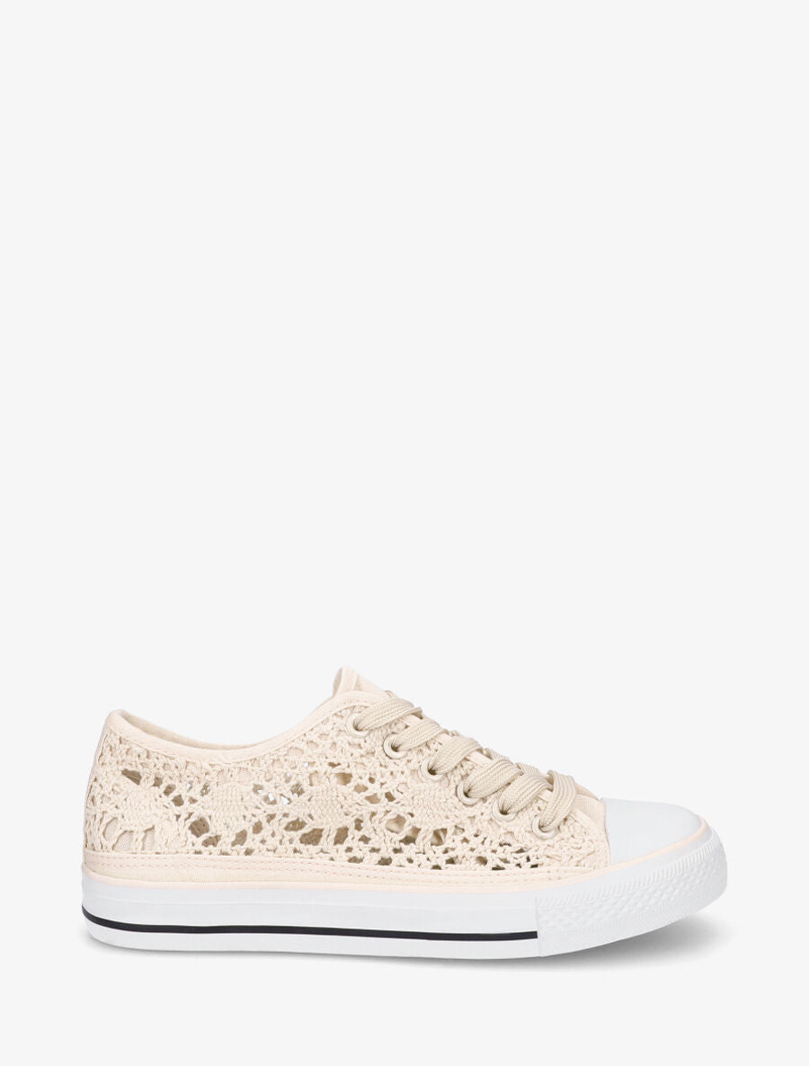 Tennis en crochet - Beige - 1