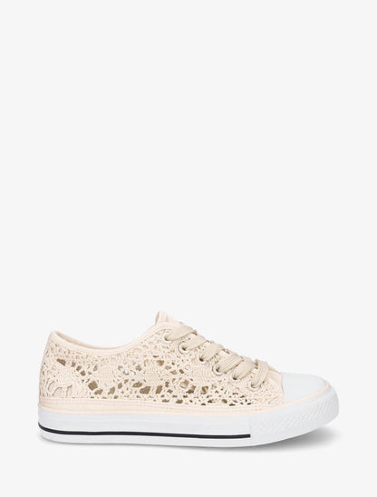 Tennis en crochet - Beige - 1