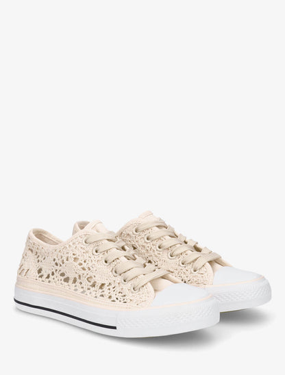 Tennis en crochet - Beige - 4
