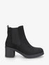 Bottines en suédine à talon - Noir - 5