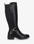 Bottes élastiquées en simili à ceinturon - Noir - 1