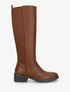 Bottes en simili élastiquées - Camel - 1