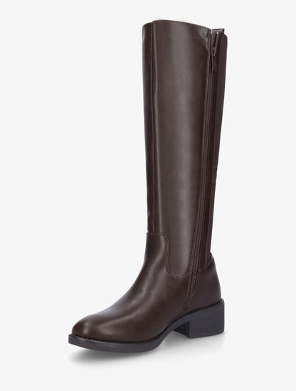 Bottes en simili élastiquées - Chocolat - 3