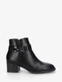 Bottines en simili à talon et boucle - Noir - 5