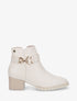 Bottines en simili à talon et boucle - Beige - 5