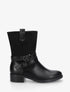 Bottines bimatière à ceinturon - Noir - 5