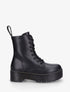 Bottines montantes en simili - Noir - 1