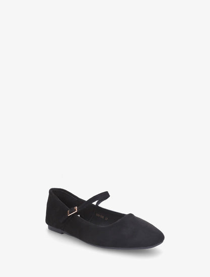 Ballerines style babies en suédine - Noir - 2