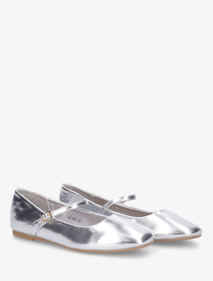 Ballerines style babies en simili brillant - Argent - 4