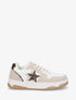Sneakers à motif étoile et contrefort contrastant - Beige - 1