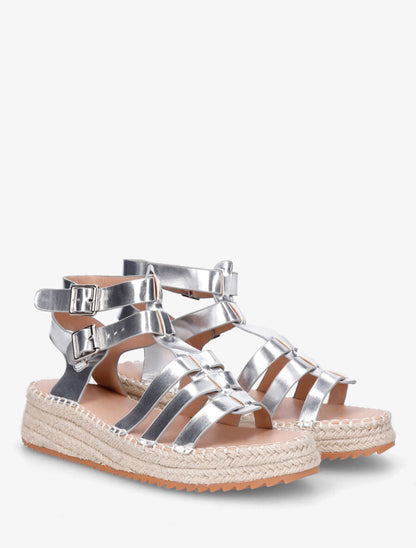 Sandales style spartiates - Argent - 4