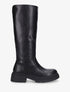 Bottes en simili à bande élastiquée - Noir - 1
