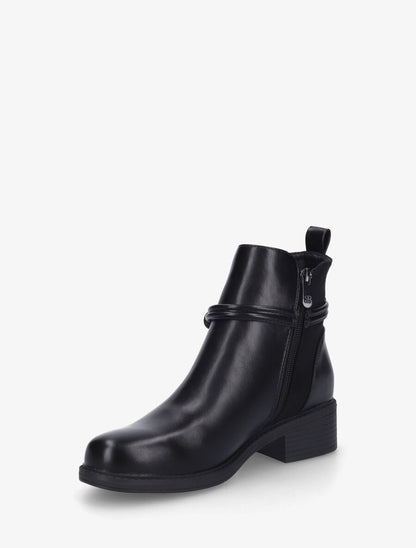 Bottines unies bi-matière - Noir - 3