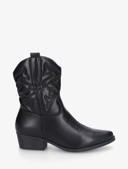 Bottines style santiags - Noir - 1
