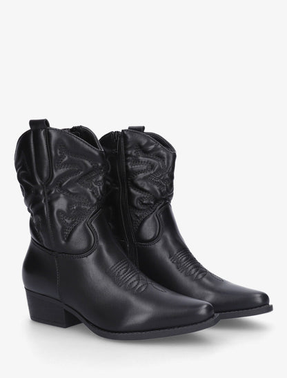Bottines style santiags - Noir - 4