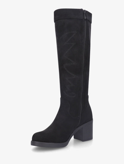 Bottes en suédine brodées - Noir - 3