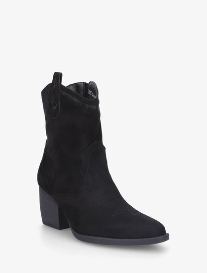 Bottines santiags à talon bottier - Noir - 2