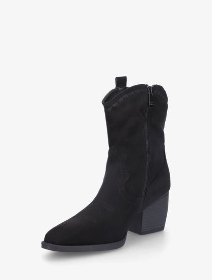 Bottines santiags à talon bottier - Noir - 3