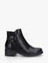 Bottines en simili et suédine - Noir - 5