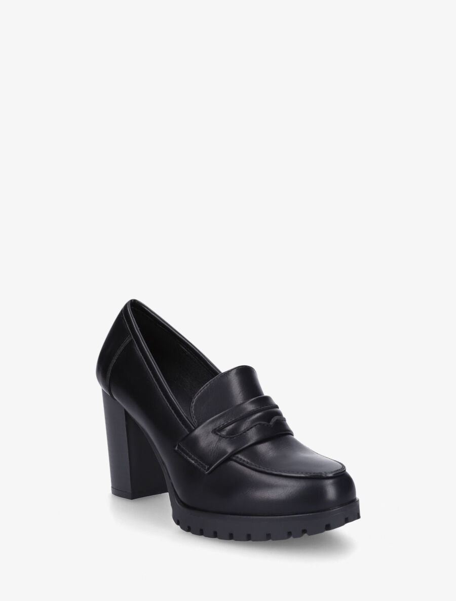 Mocassins à talon bloc - Noir - 2