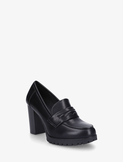 Mocassins à talon bloc - Noir - 2