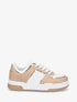 Baskets bicolore à lacets cordes - Beige foncé - 1