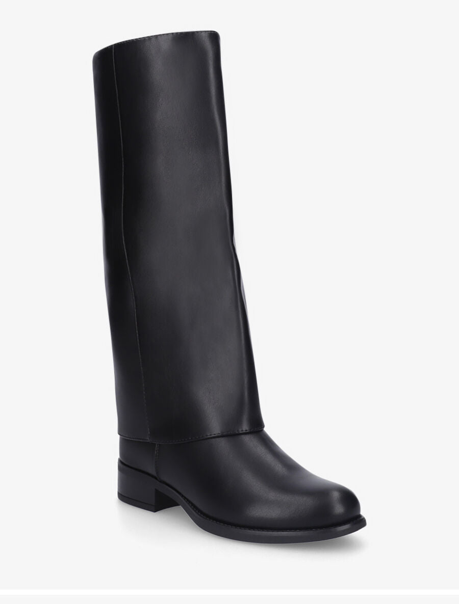 Bottes en simili effet pantalon - Noir - 2