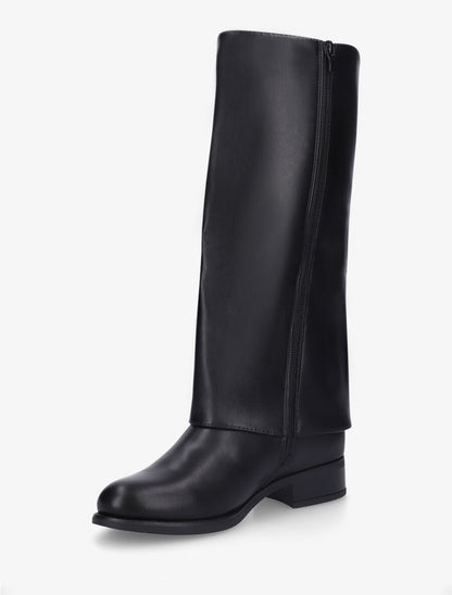 Bottes en simili effet pantalon - Noir - 3