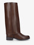 Bottes en simili effet pantalon - Marron - 5