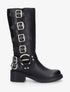Bottes en simili à boucles - Noir - 1