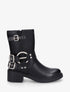 Bottines montantes en simili à boucles - Noir - 1