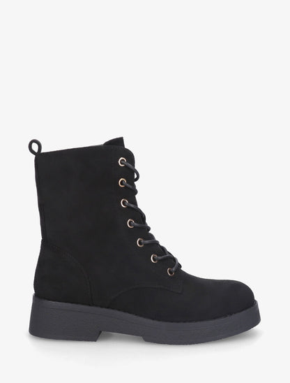 Bottines montantes en suédine - Noir - 1