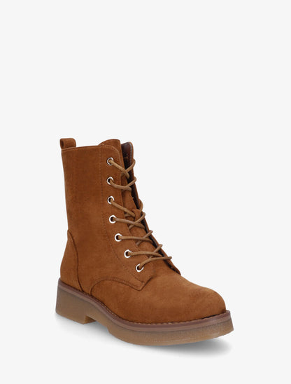 Bottines montantes en suédine - Camel - 2