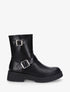 Bottines en simili à boucles stylisées - Noir - 1