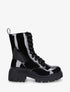 Bottines vernies en simili style rangers - Noir - 1