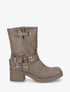 Bottines en suédine à boucles - Taupe - 1