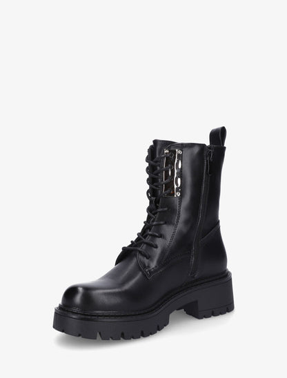 Bottines montantes à empiècement métallique - Noir - 3