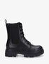 Bottines style rangers à bande élastiquée - Noir - 5