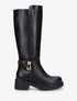 Bottes en simili à boucle style cadenas - Noir - 5