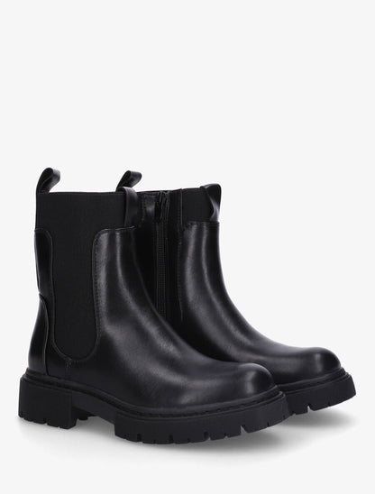Bottines en simili style chelsea - Noir - 4