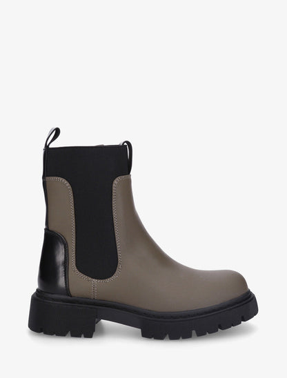 Bottines en simili style chelsea - Kaki - 5