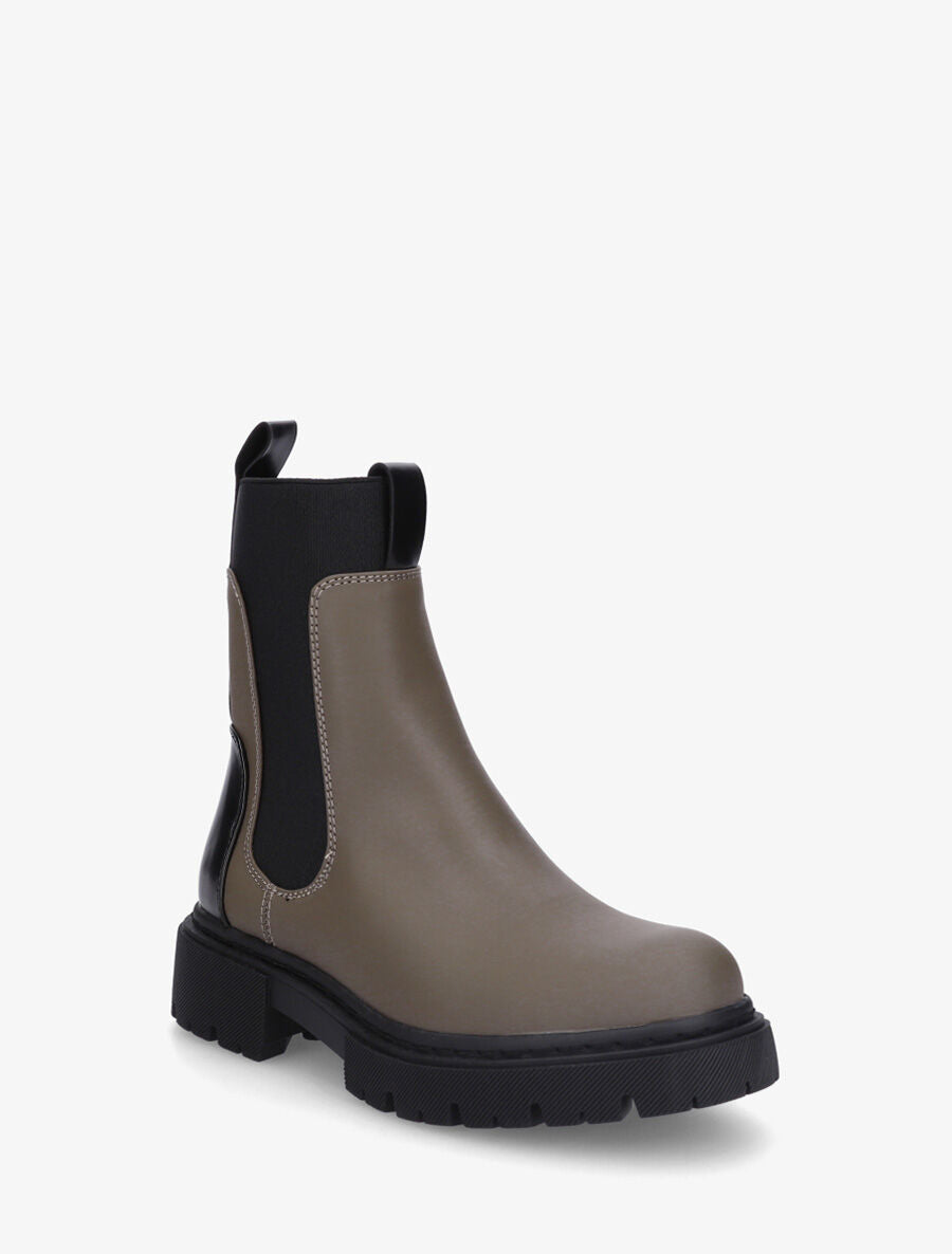 Bottines en simili style chelsea - Kaki - 2