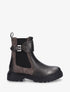 Bottines sanglées en simili et suédine - Anthracite - 1