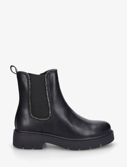 Chelsea boots à détail strass - Noir - 1