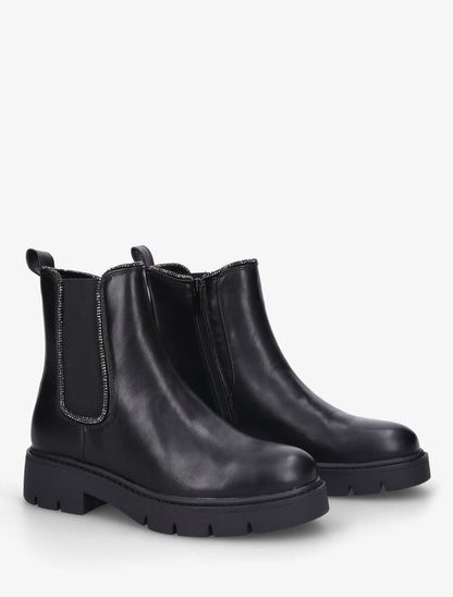 Chelsea boots à détail strass - Noir - 4