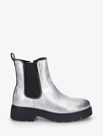 Chelsea boots à détail strass - Argent - 5