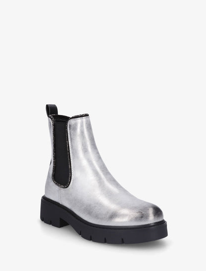 Chelsea boots à détail strass - Argent - 2