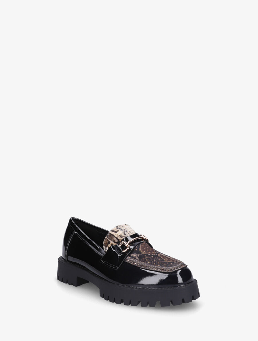 Mocassins vernis en simili - Noir - 2