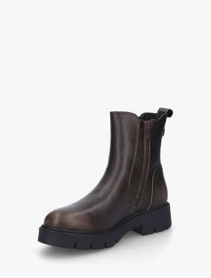 Chelsea boots à chevilles ornées de clous - Marron - 3