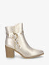 Bottines en simili à talon - Or - 1